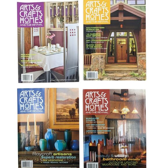 Lot 4 Vintage 2008 Magazines ARTS CRAFTS HOMES REVIVAL Spring Summer Fall Winter - Picture 1 of 14